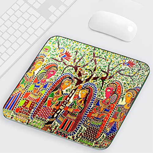 Tapis de souris Madhubani Sita cadeau idéal pour passionnés d'art traditionnel