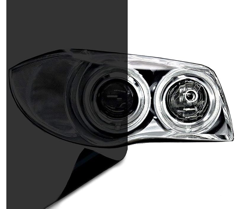 Película para Escurecimento de Faróis e Lanternas VViViD Air-Tint Dark Black, Vinil Autoadesivo, 30,5 x 61 cm, Kit com 2 Rolos