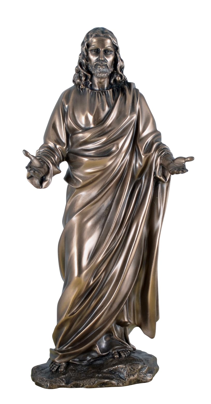 Vogler Joh. Vogler Gmbh Bronze Jesus As Preacher With Outstretched Arms - D - Figurines