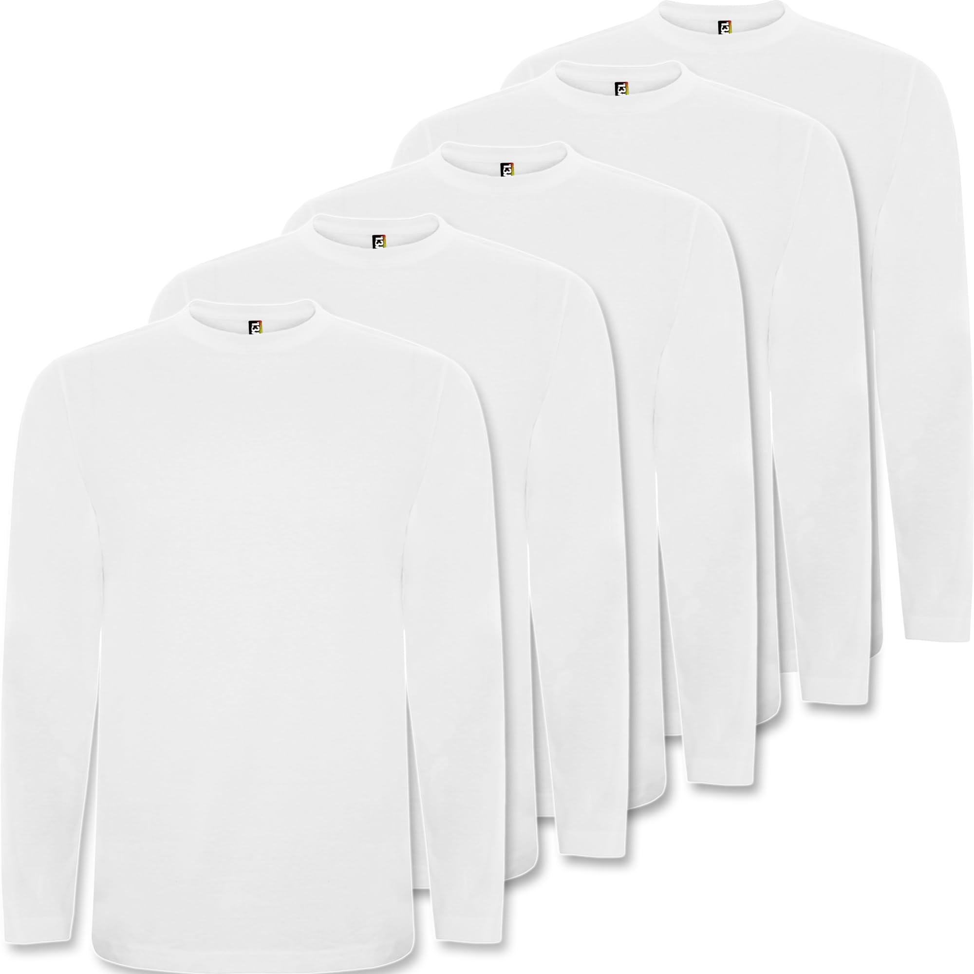 Pack 5 | Camiseta Manga Larga Hombre | Algodón Premium