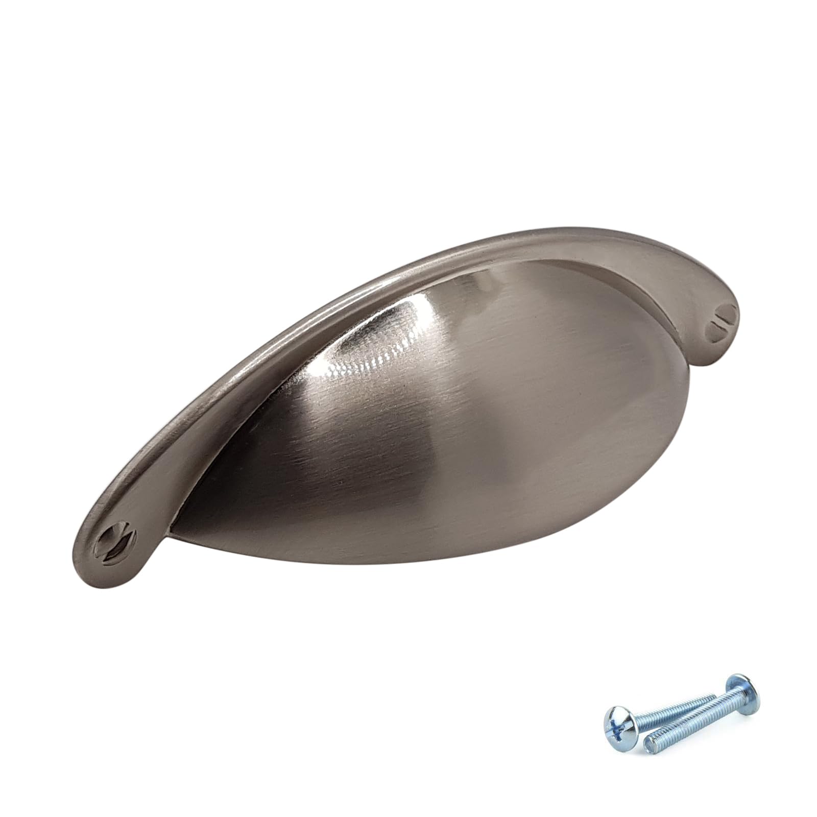 M4tec Brushed Stainless Steel Cup Kitchen Cabinet Door Handles Bedroom Furniture Pull Handles For Kitchen Cupboards, Cabinets, Drawers And Wardrobes Handles- Vd9 Series, 64Mm