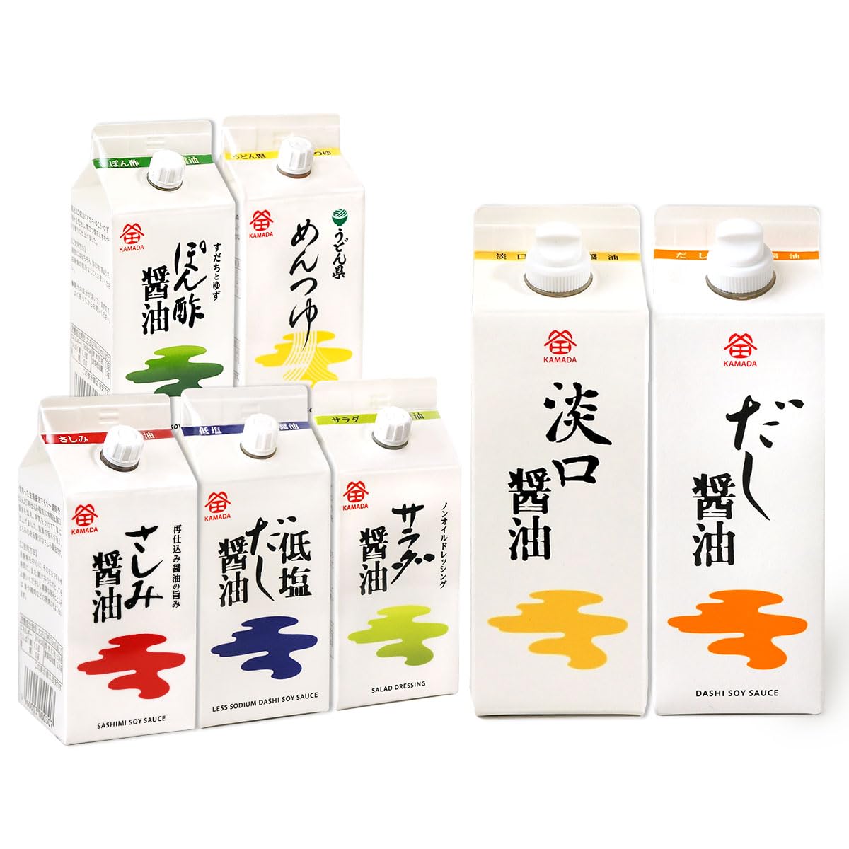 Amazon.co.jp: 鎌田醤油 バラエティー7本セットA (だし醤油・淡口醤油 