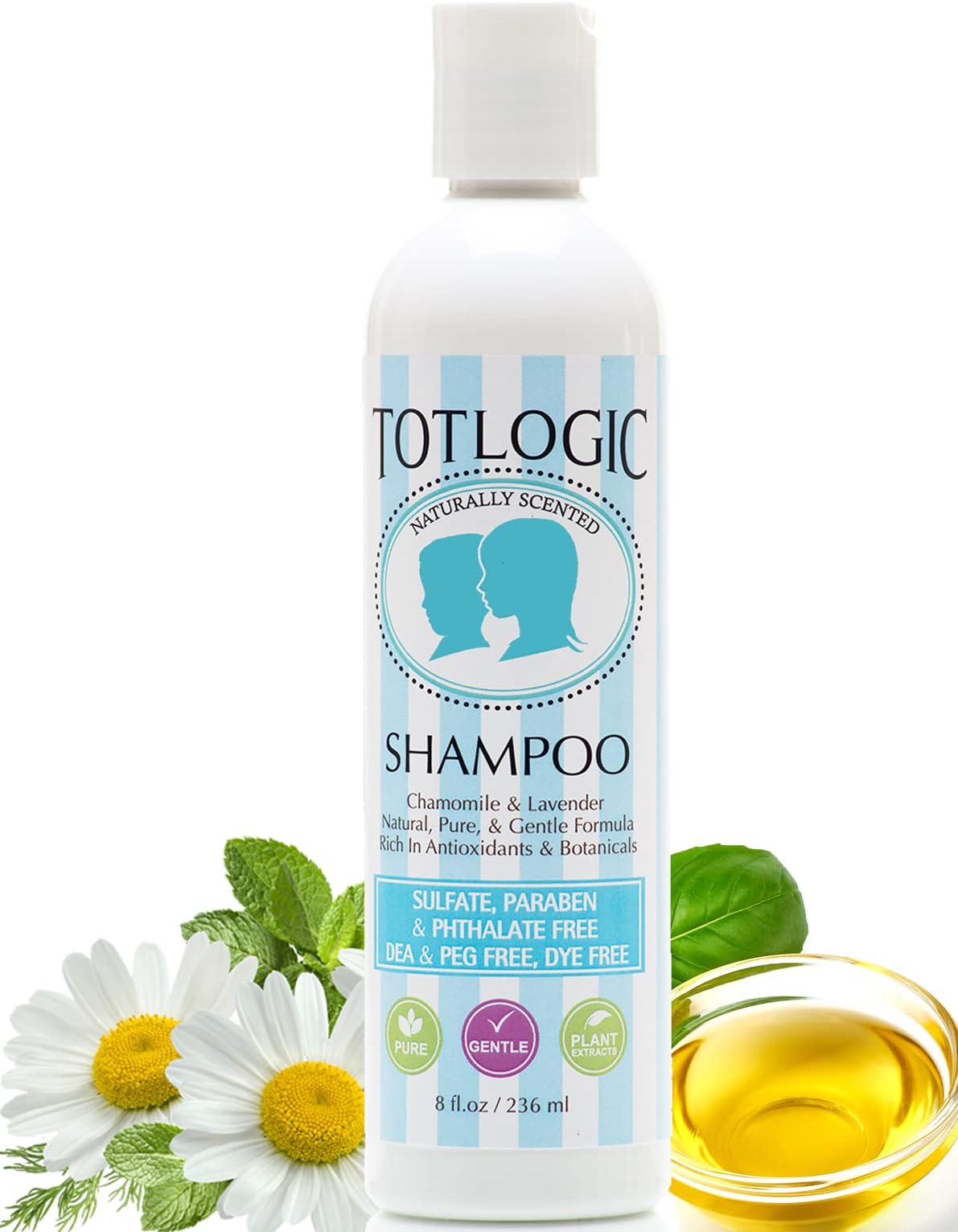 TotLogic Sulfate Free Baby Shampoo - 8 oz - No Formaldehyde, No PEG (Original Scent)