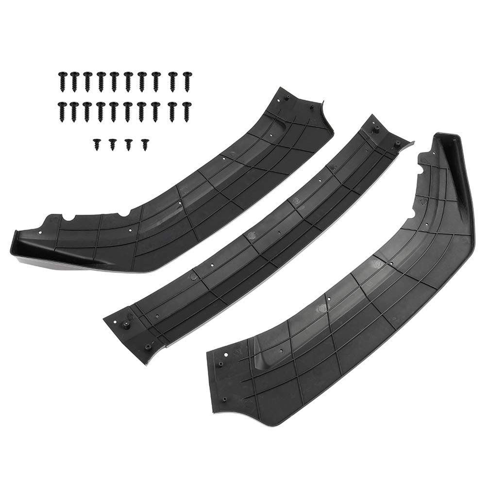 ECCPP Gloss Black Front Bumper Lip Spoiler Automotive Body Kits spoiler Fits 16-20 for Honda Civic