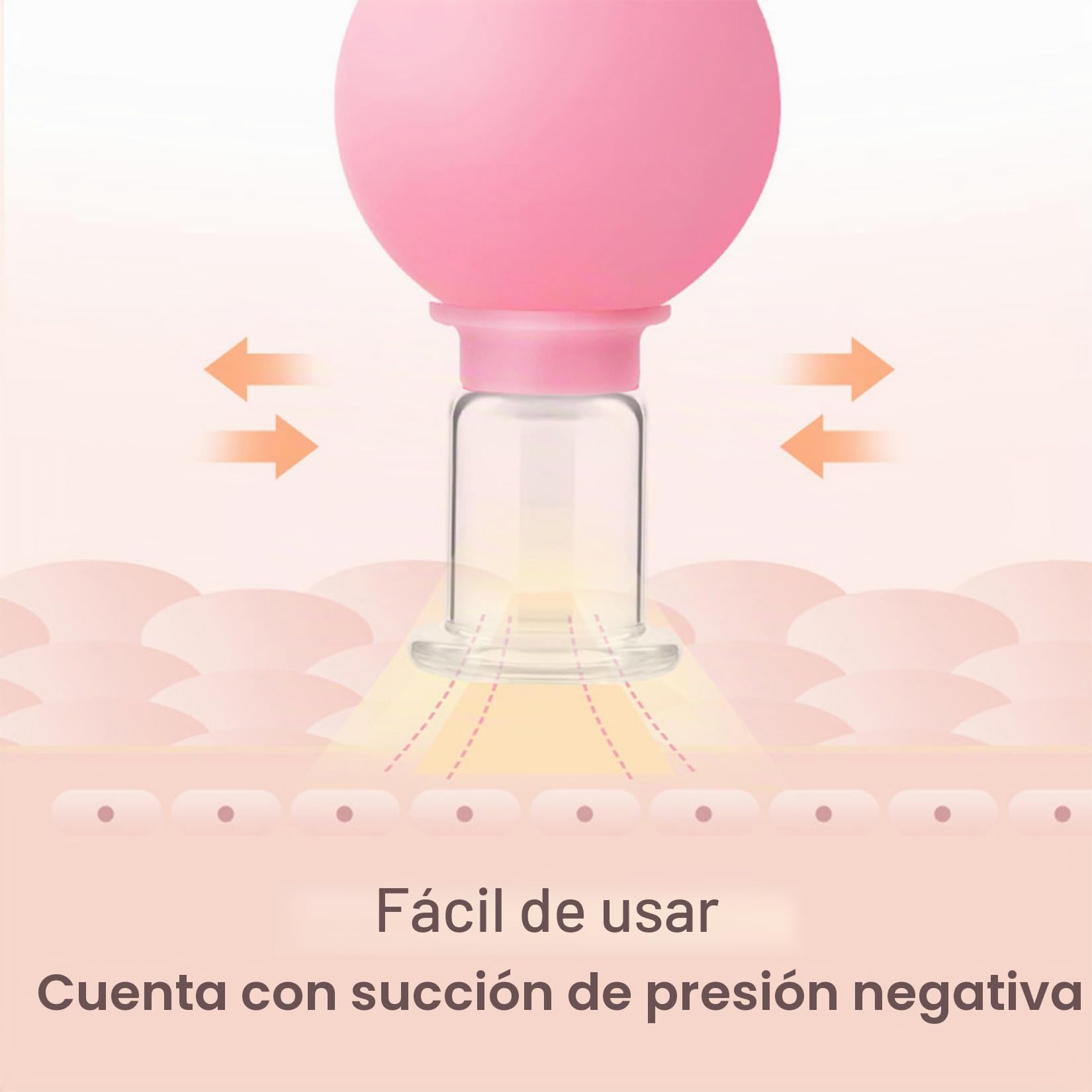 4 piezas de ventosas fisioterapia Con ventosa celulitis de silicona Set de ventosas faciales Contra las arrugas tensiones y alivio del dolor(Rosa)