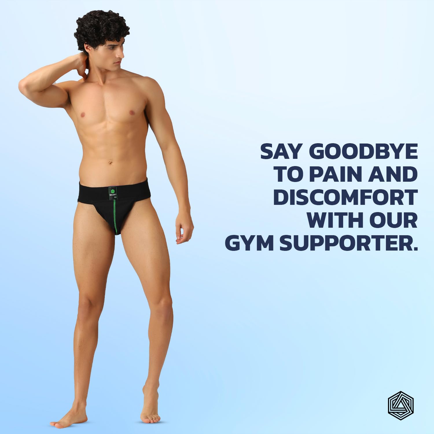 Boldfit Gym Supporter for Men Sports Underwear for Men for Workout in Gym Stretchable Cotton, Quick Dry, Moisture Wicking Supporter for Cricket, Gym, Running-Blackgreen- L 2