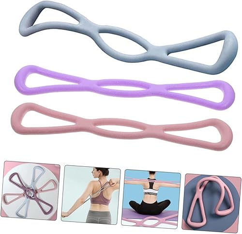 Miniatura 6 de Mipcase 3 bandas de resistencia de alta elasticidad para yoga y fitness, cinturones de entrenamiento elásticos resistentes para ejercicios de