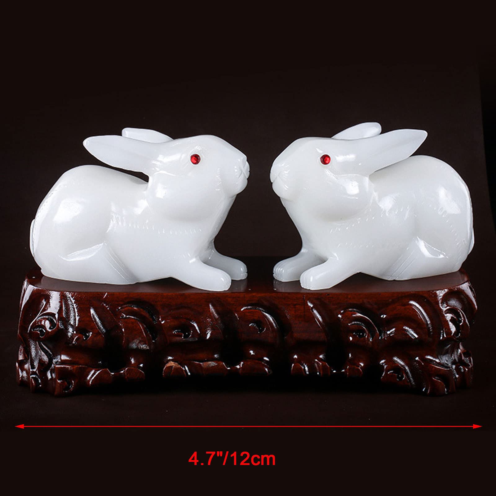 Rzeźba smoka, Fengshui Kryształowe Figurki Królików Zodiakalny Królik Statuetka Szczęśliwy Do Domu Pokój Biuro Biurko Samochód Dekoracja Prezent
