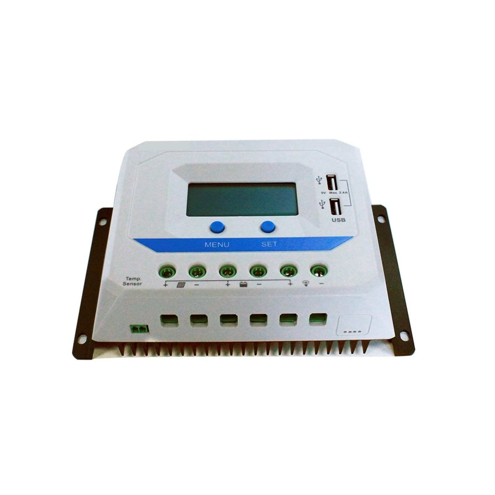 Controlador Solar 45A 12V 24V Auto VS4524AU De Carga PWM Con Pantalla LCD Incorporada Y Doble Puerto USB 5V