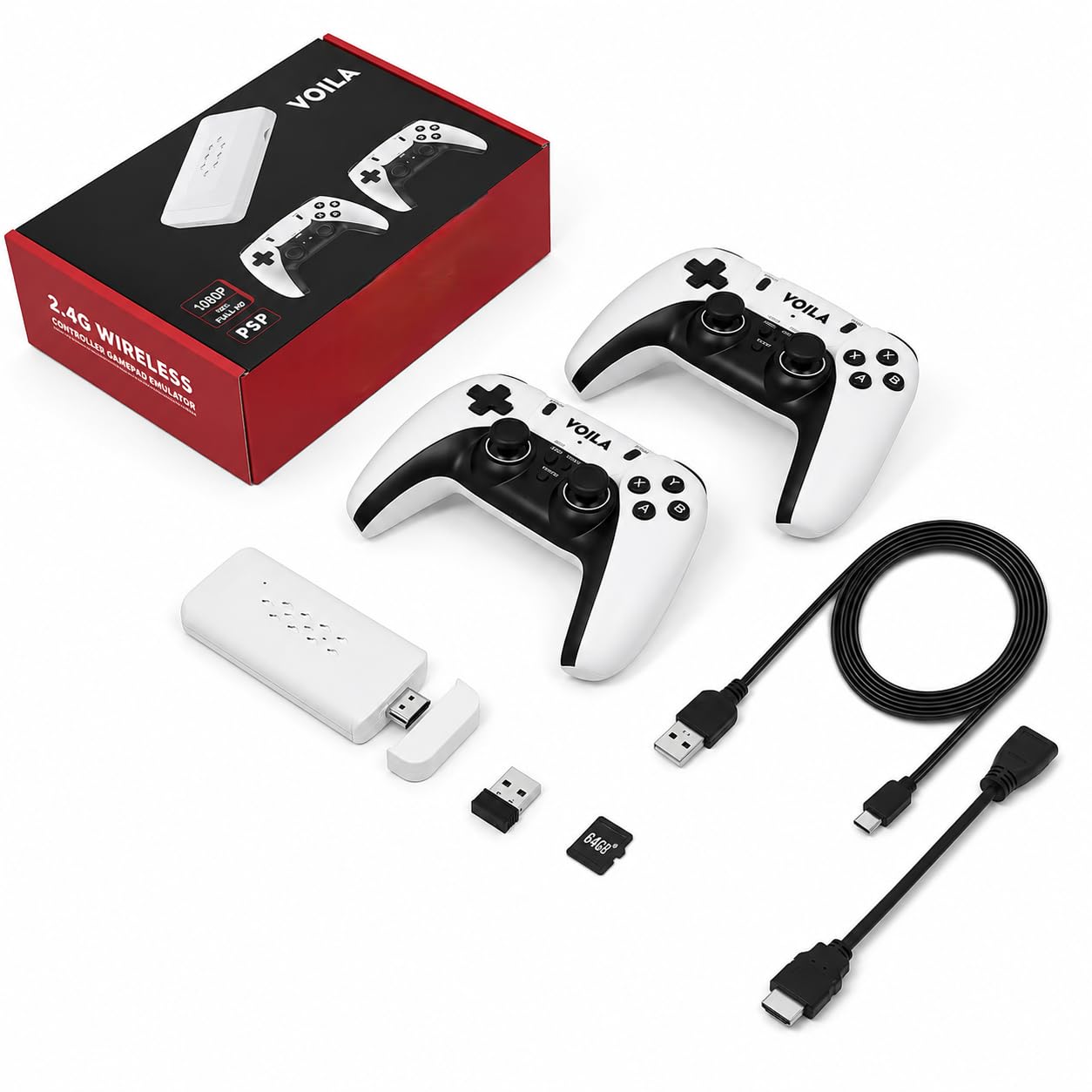 Voila M Series Retro Games – 64GB Plug & Play Game Stick with 2 Wireless Controllers, Classic Games, 1080P HD Output, Linux System, Compatible with TV (M22v2.5)-image-34