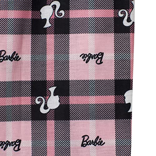 Barbie Girls Pajama Pants and Sleep Shirt Sets for Kids 4 Piece Sleepwear Set for Girls (as1, numeric, numeric_6, regular, Light Pink-black) - image 7