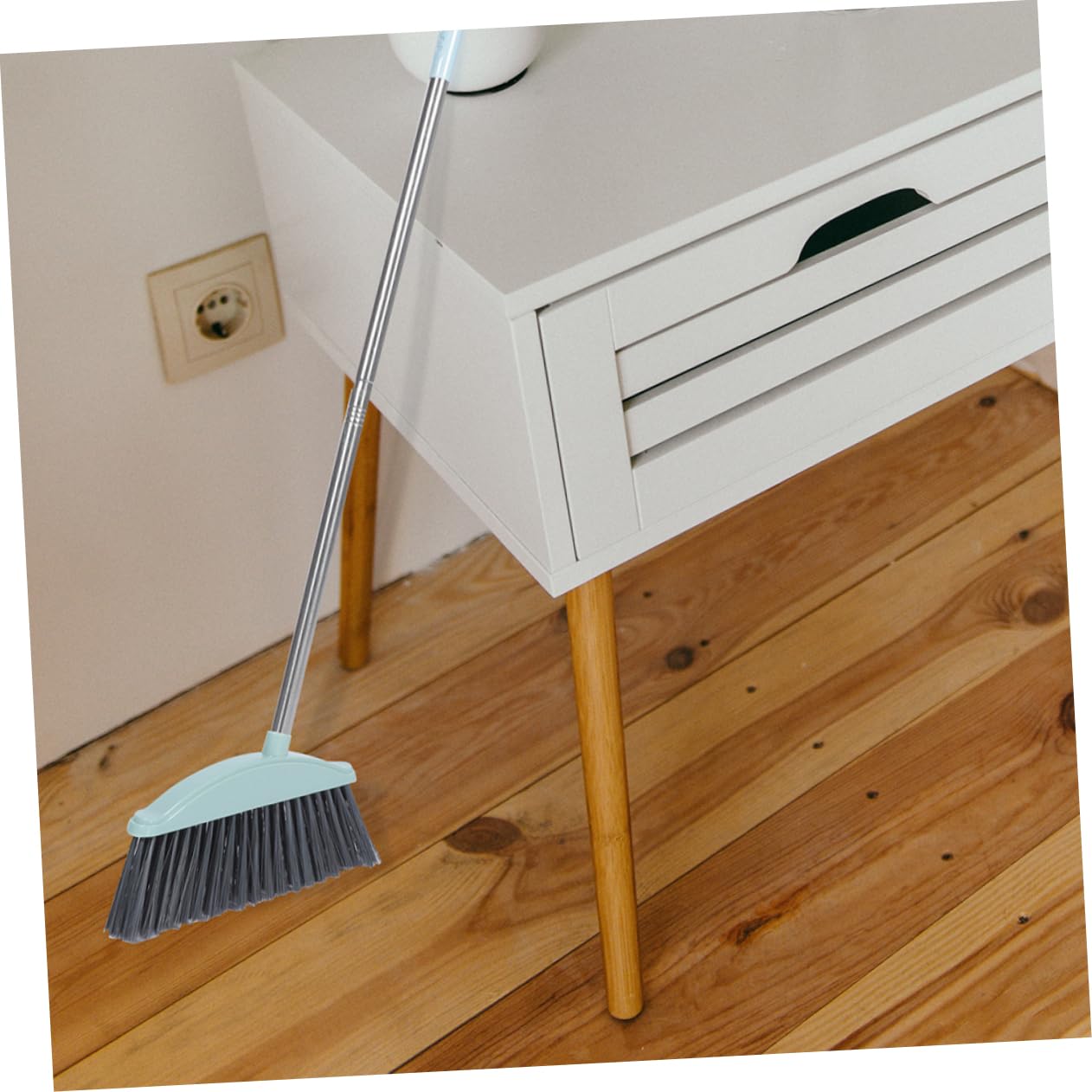 IWOWHERO Stainless Steel Broom Family Cleaning Sweeper Thick Home Cleaning Broom Large Broom for Indoor Outdoor Long Handle Sweeper