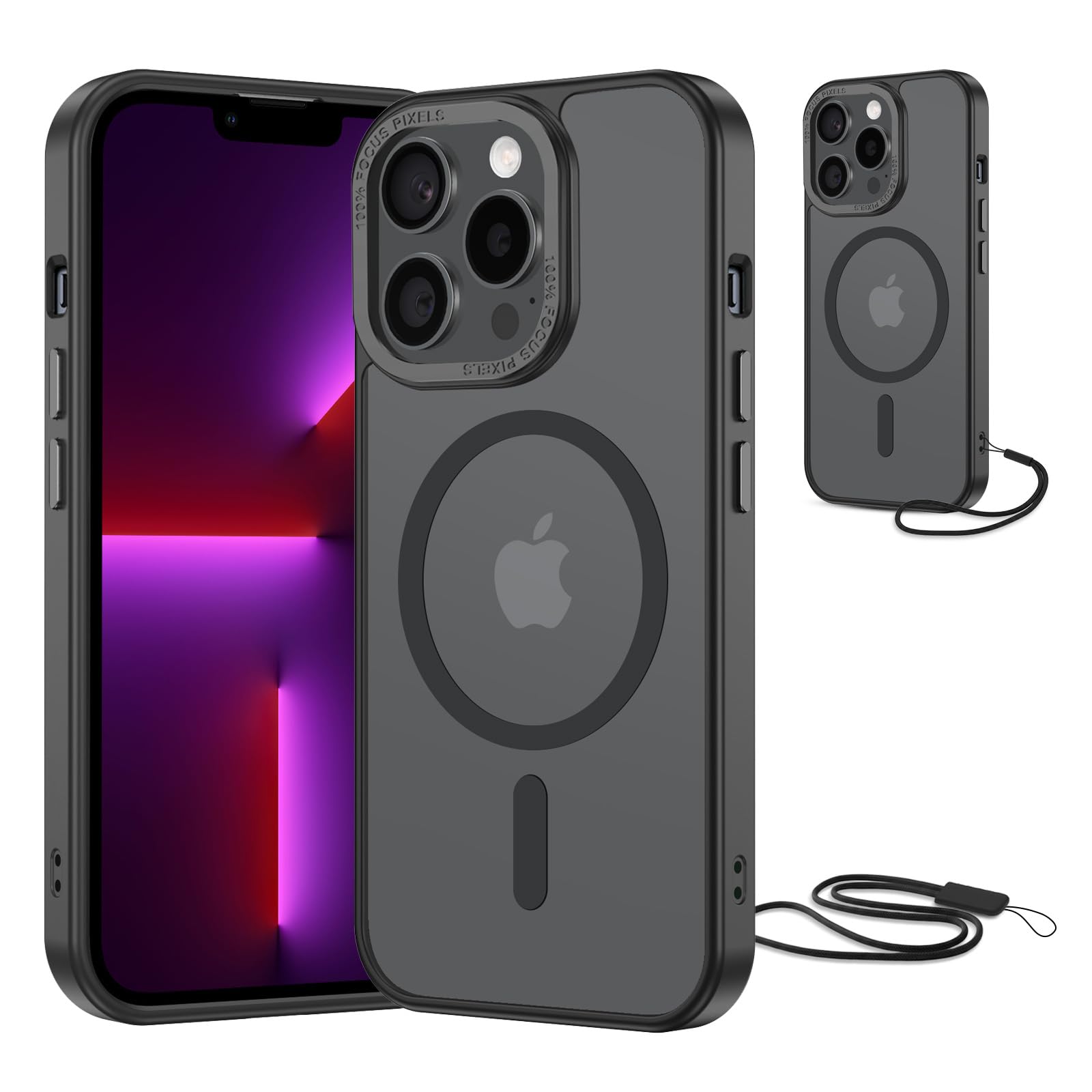 NEW'C Magnetisch Hülle für iPhone Serie kompatibel mit MagSafe Ultimate, stoßfest – starker Magnetismus und militärischer Schutz