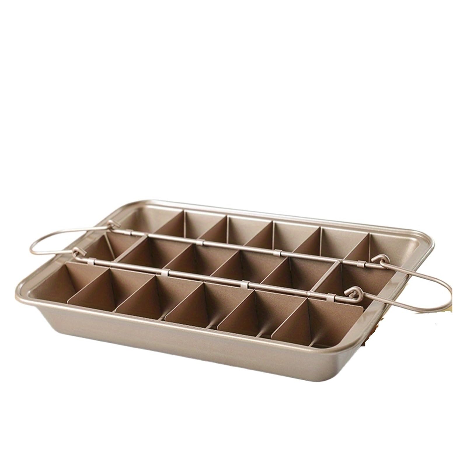 Generico 1 tortiera con divisori (12,2''x7,7'') in acciaio inossidabile, antiaderente, quadrata, for muffin, Blondie Bakeware