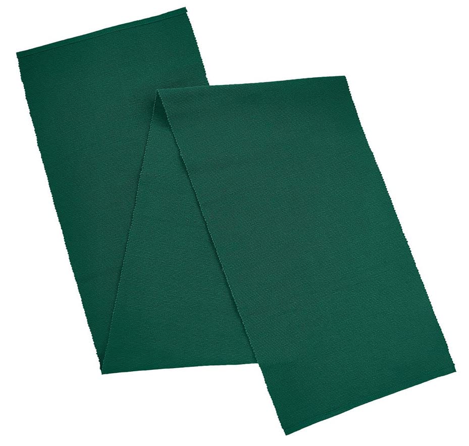 Hoydu Cotton Ribbed Table Runner 45cm x 150cm - REED GREEN main image 0