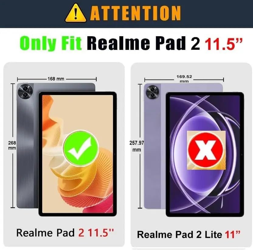 Image of Caseous Cover for Realme PAD 2 11.5 inch Cover Case, Flip Cover Case for Realme PAD 2 11.5 inch Tablet Cover (Light Brown)