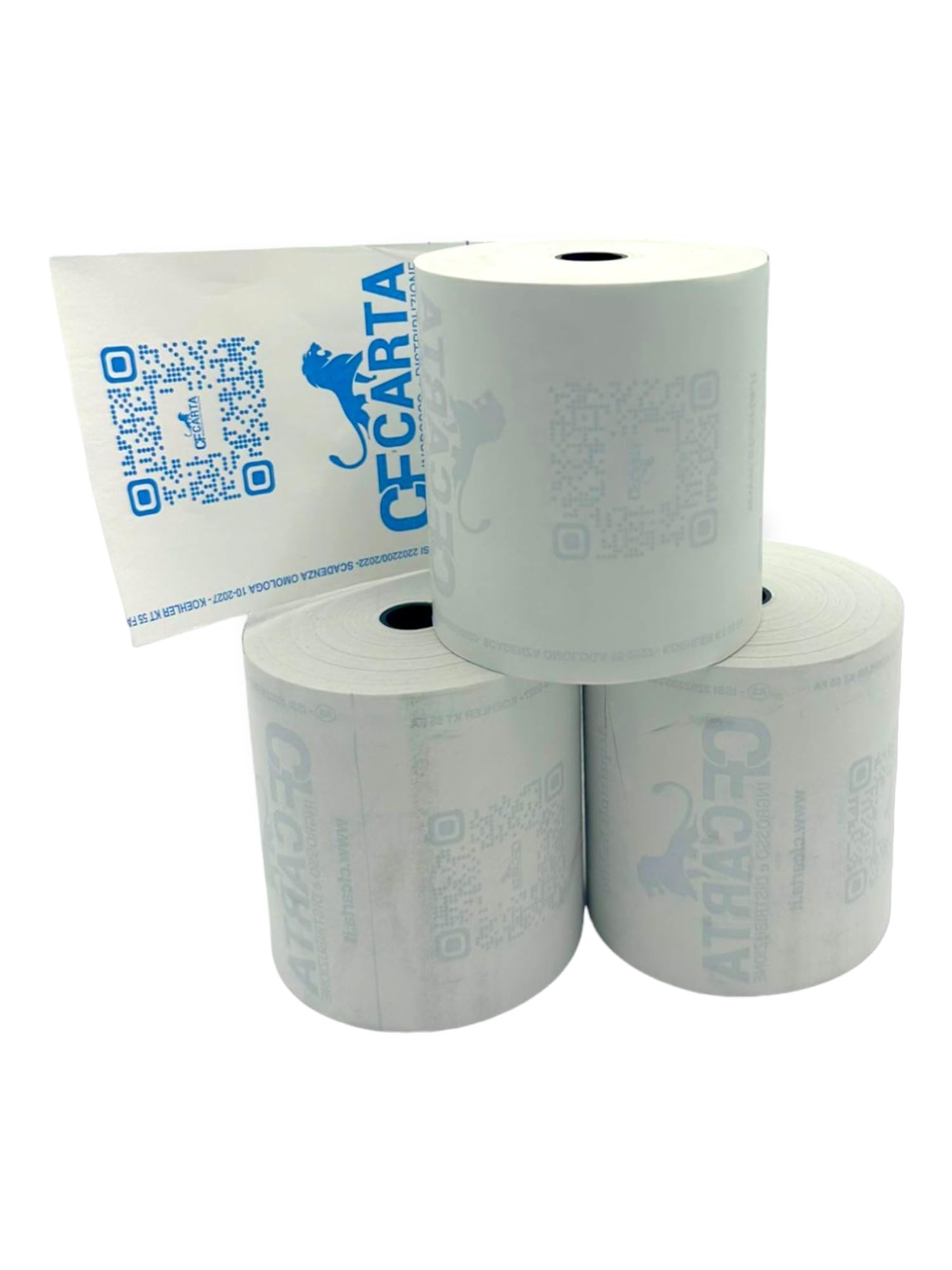 Rotoli termici per scontrini 80x80 foro 12mm BPA FREE CF CARTA 70m 10 pezzi