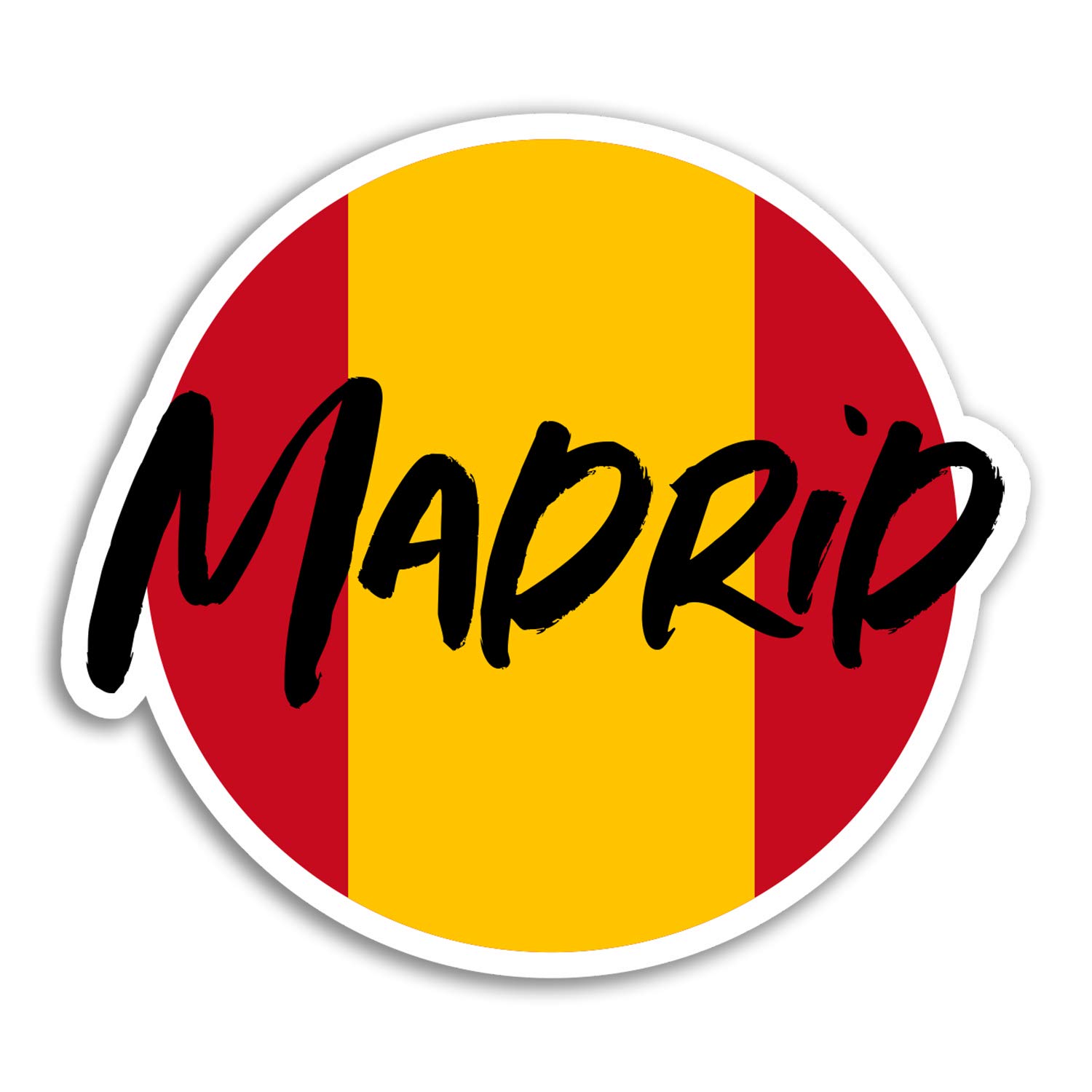 2 x 10cm Madrid Vinyl Stickers - Spain Flag Travel Sticker Laptop Luggage #18326 (10cm Wide)