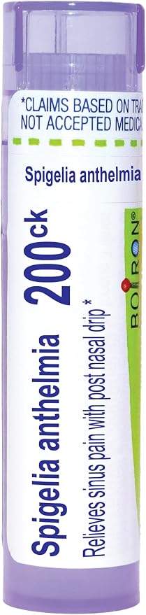 Boiron Spigelia Anthelmia 200Ck for Sinus Pain with Post Nasal Drip - 80 Pellets