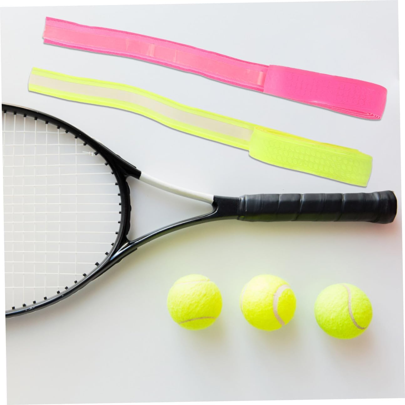 Mipcase 2pcs Sweat Absorbing Handle Grip Thickened Overgrip for Tennis Badminton Squash Rackets Durable Comfortable Multi Sport Compatibility Easy to Install