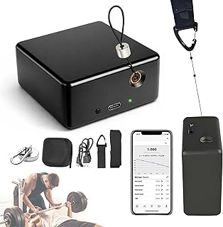 Portable Velocity-Based Training Device for Weightlifting & Squats, App Real-Time Digital Display and Voice Broadcast, ±1.0mm Detection Accuracy, Charge 2h Use 50h