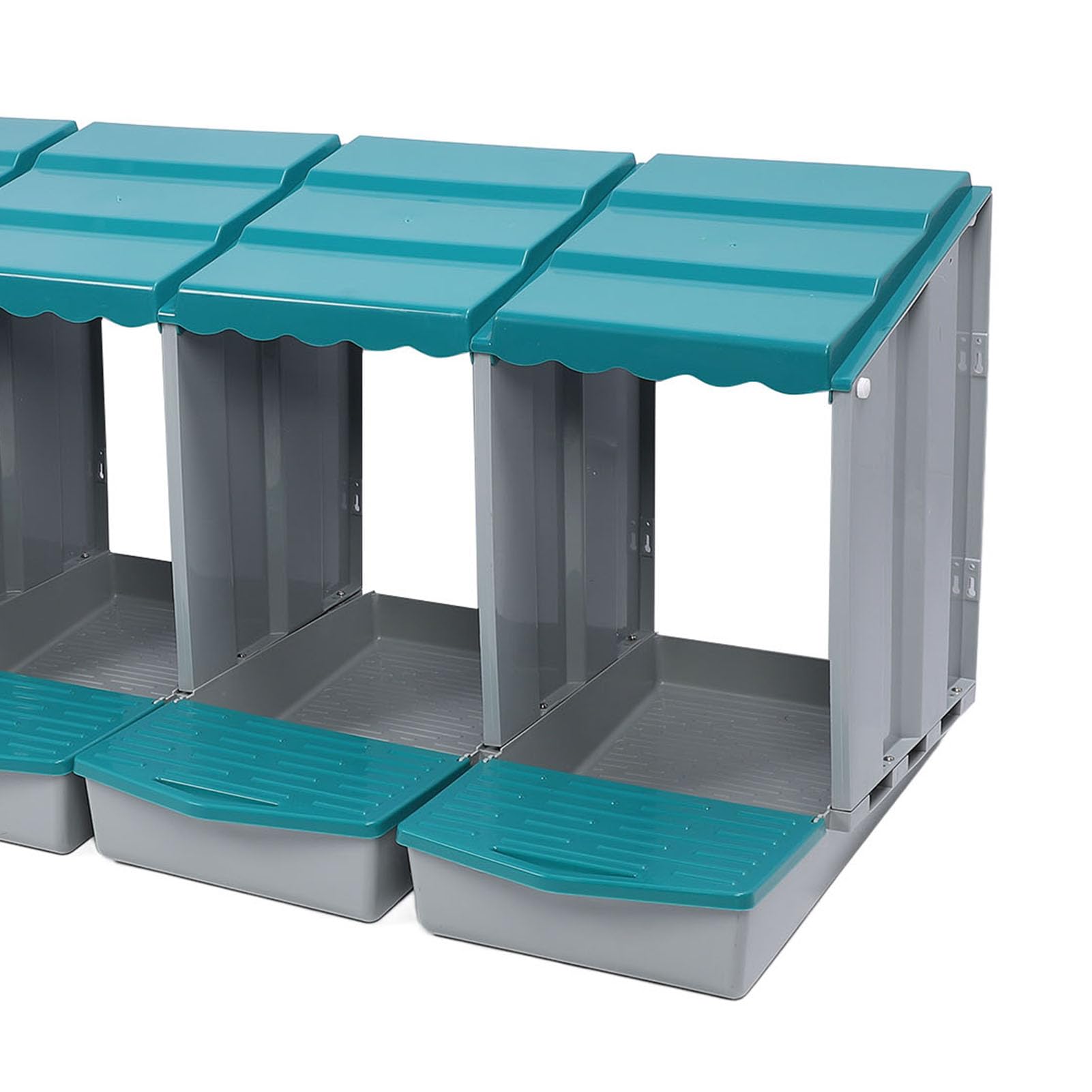 Caja Nido para Pollos PP, Caja para Poner Huevos de Gallina, Caja Nido de Metal, Soporte de Pared para Gallinas, Patos, Aves de Corral, Equipos de Gallinero con Orificios de (4