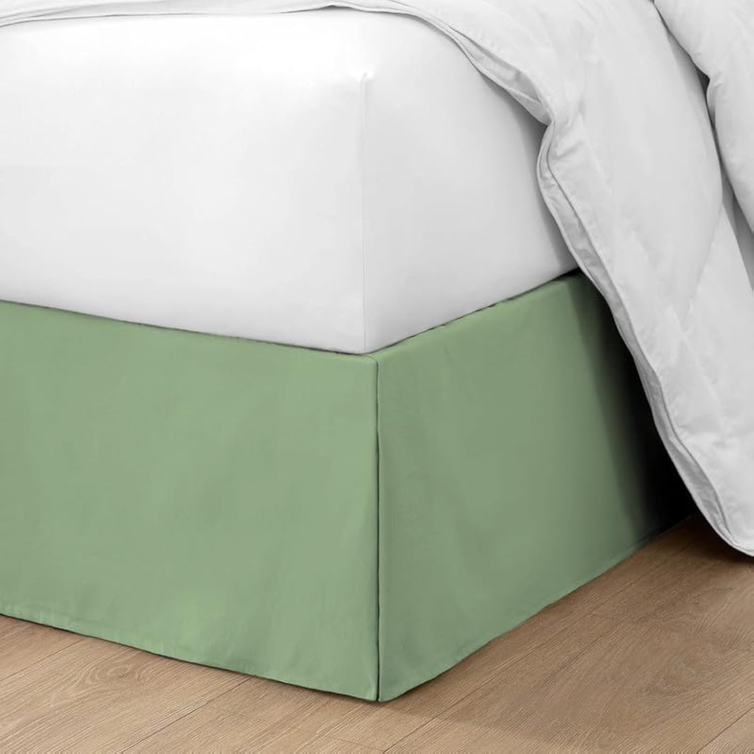 Amazon.com: 10 Inch Drop Bed Skirt Short Queen Size with Platform to ...
