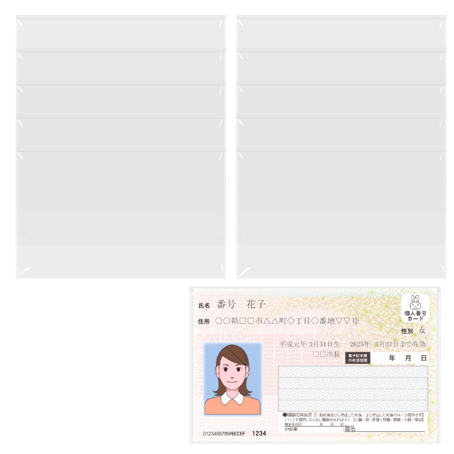 Amazon.co.jp: マイナンバーカードケース 印刷無し 【10枚入り】 OPP