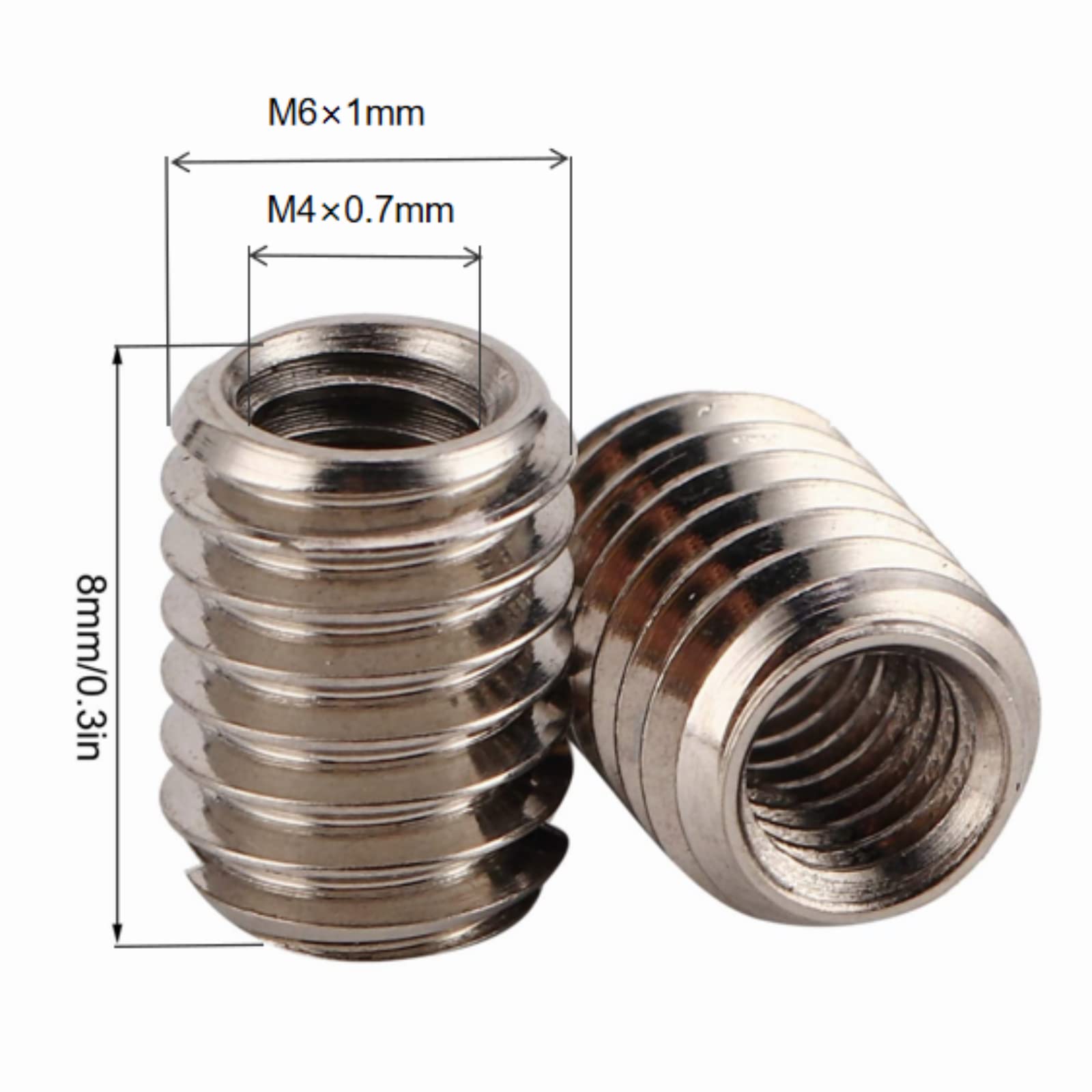 50 Inserts Filetés M6 – Clou à Visser, Alliage Zinc, 14mm, Prise Hexagonale – Uxcell