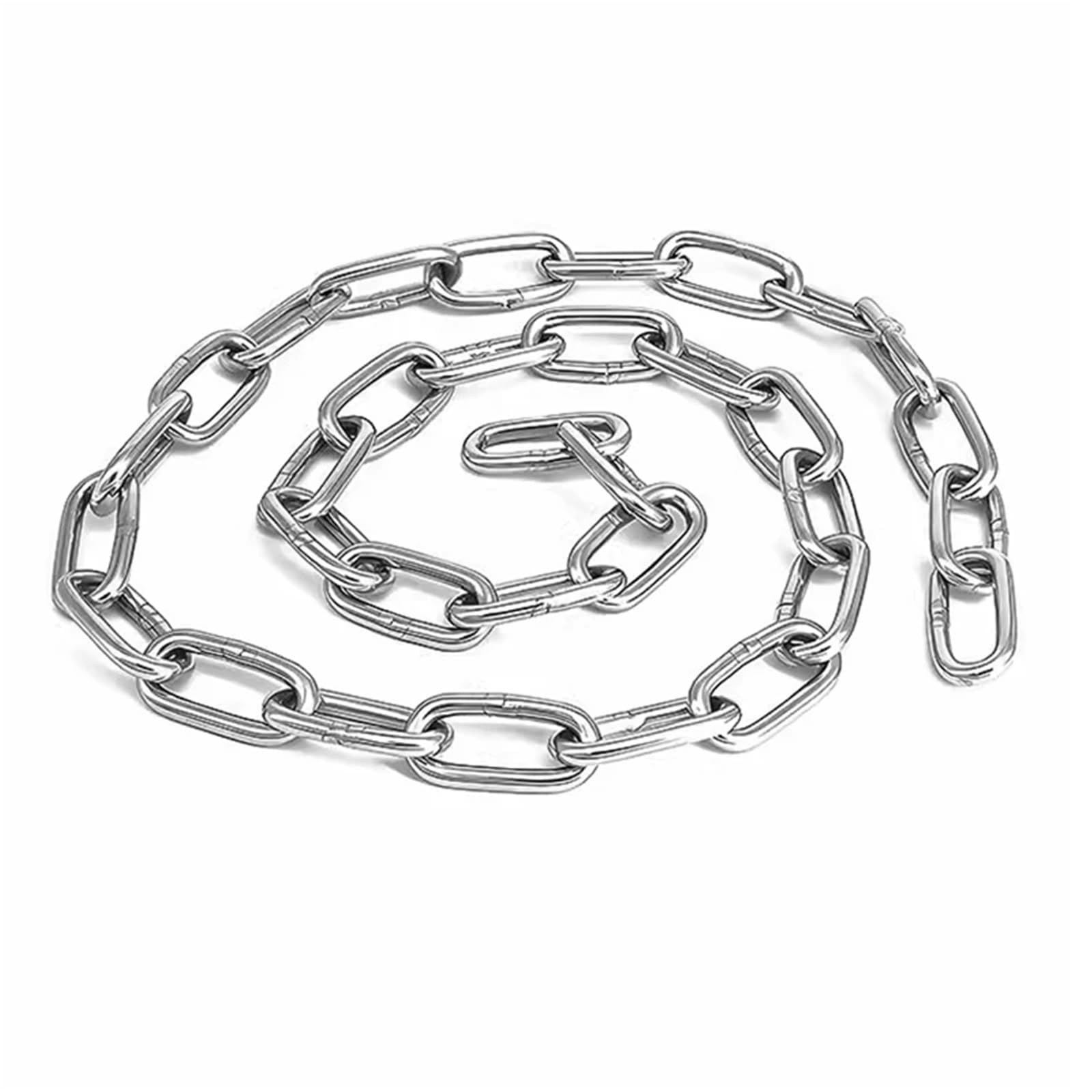 Djskldf 3M Length Chain 304 Stainless Steel Pet Chain Dog Drive Ring Outdoor Clothesline Swing Lift Activity Leash(1.5Mm,)