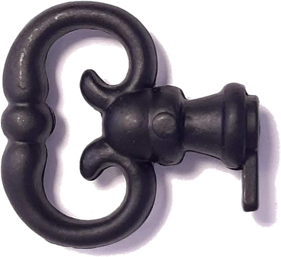 cyclingcolors Vintage Style Open Barrel Skeleton Key Hole Head Furniture Cabinet Antique (Key Head Round-Aged Iron)