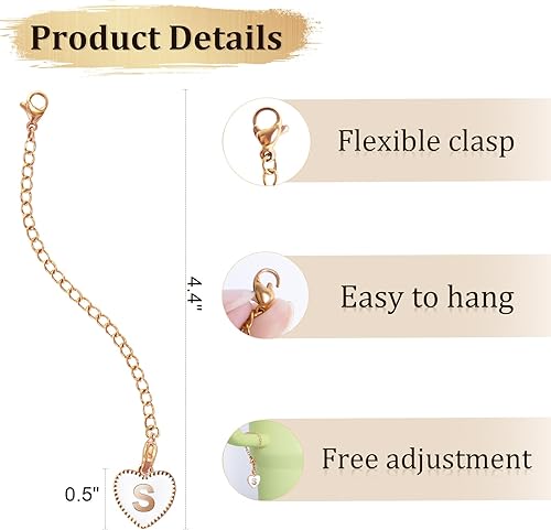 Miniatura 5 de 2 dijes de letras para Stanley Cup con asa, en forma de corazón, personalizables, con nombre, identificación, para vaso Stanley