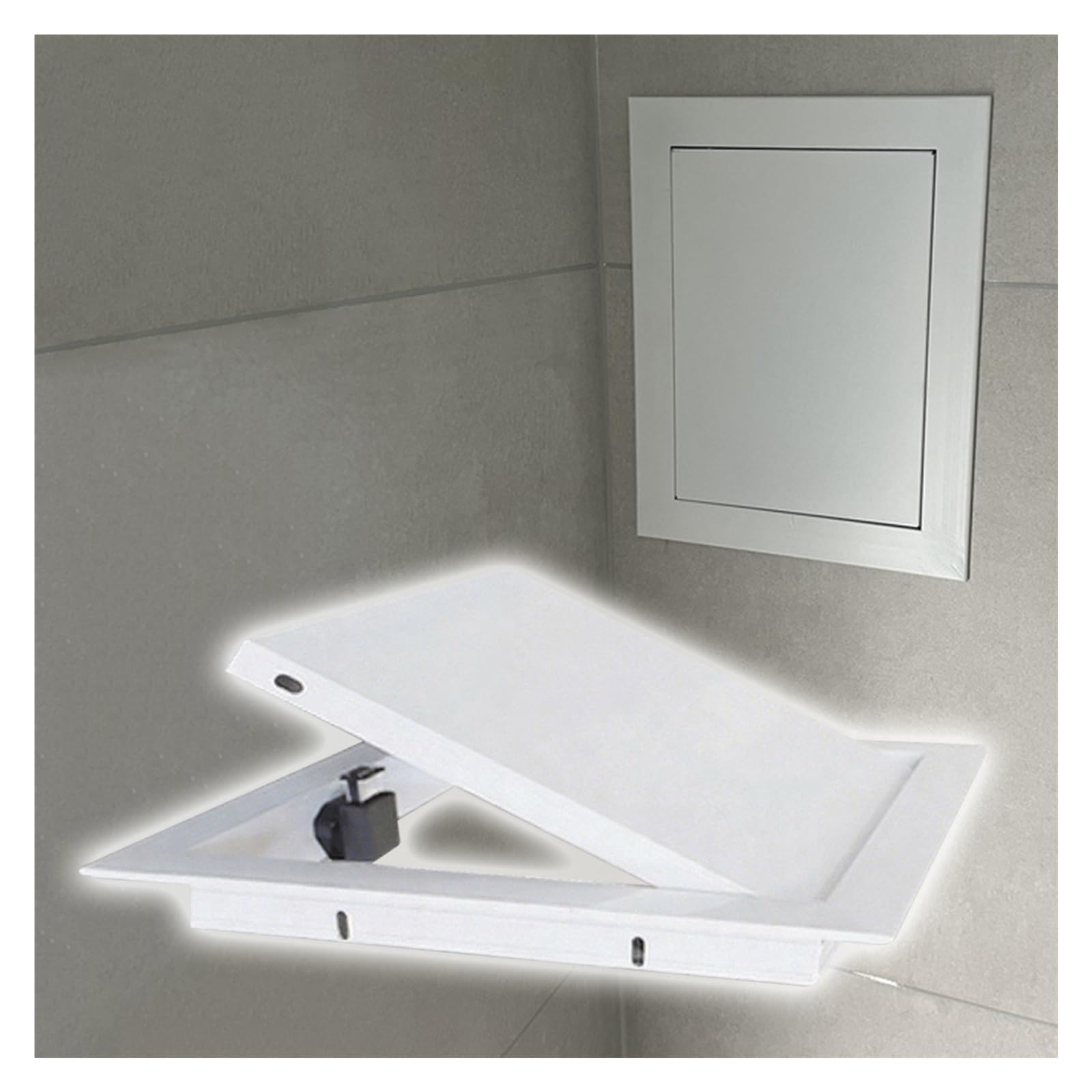 Pannello di accesso a parete per cartongesso, copertura per pannello elettrico resistente e pesante in lega di alluminio, copertura per porta di servizio per impianti idraulici(30x30cm)