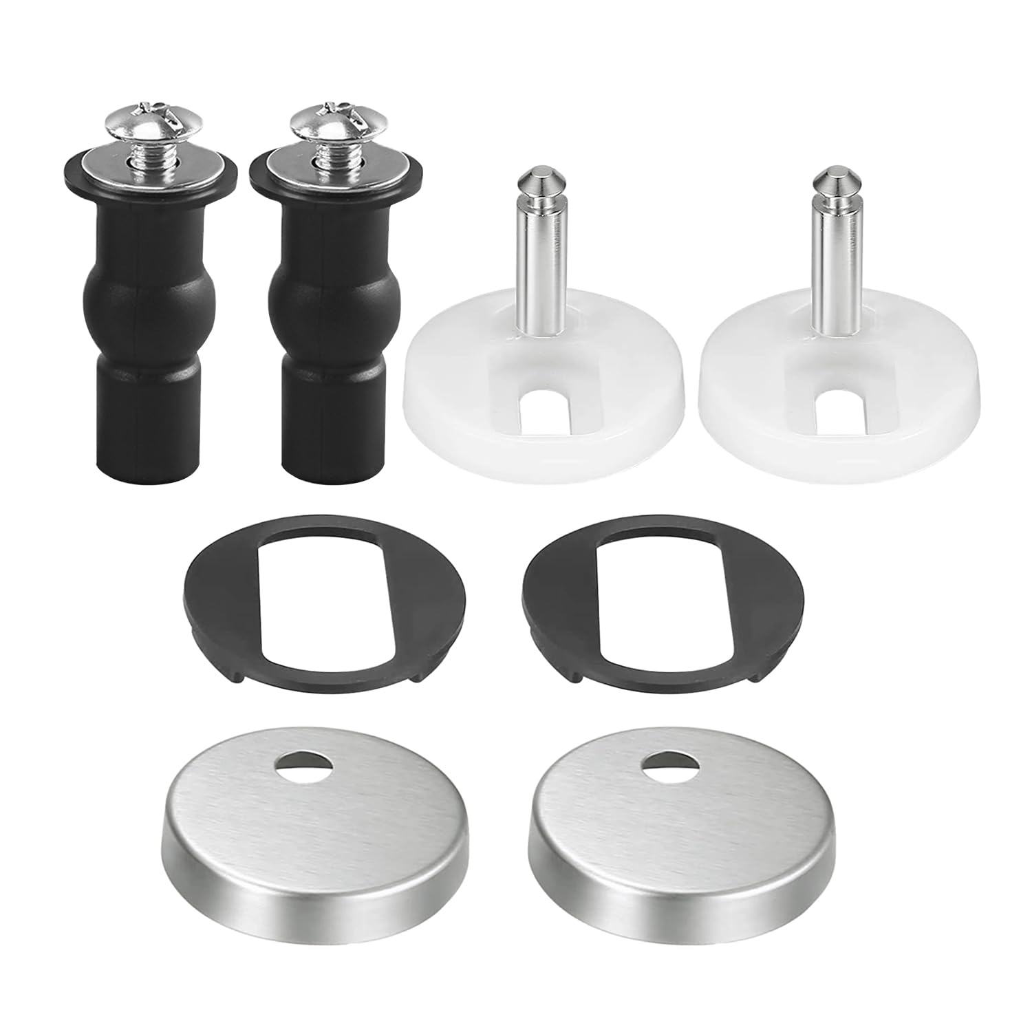 2 PCS Toilet Seat Hinge Accessories, Toilet Seat Fixtures, Toilet Blind Hole Accessories, Toilet Seat Screws, Quick Release Toilet Seat Fixtures