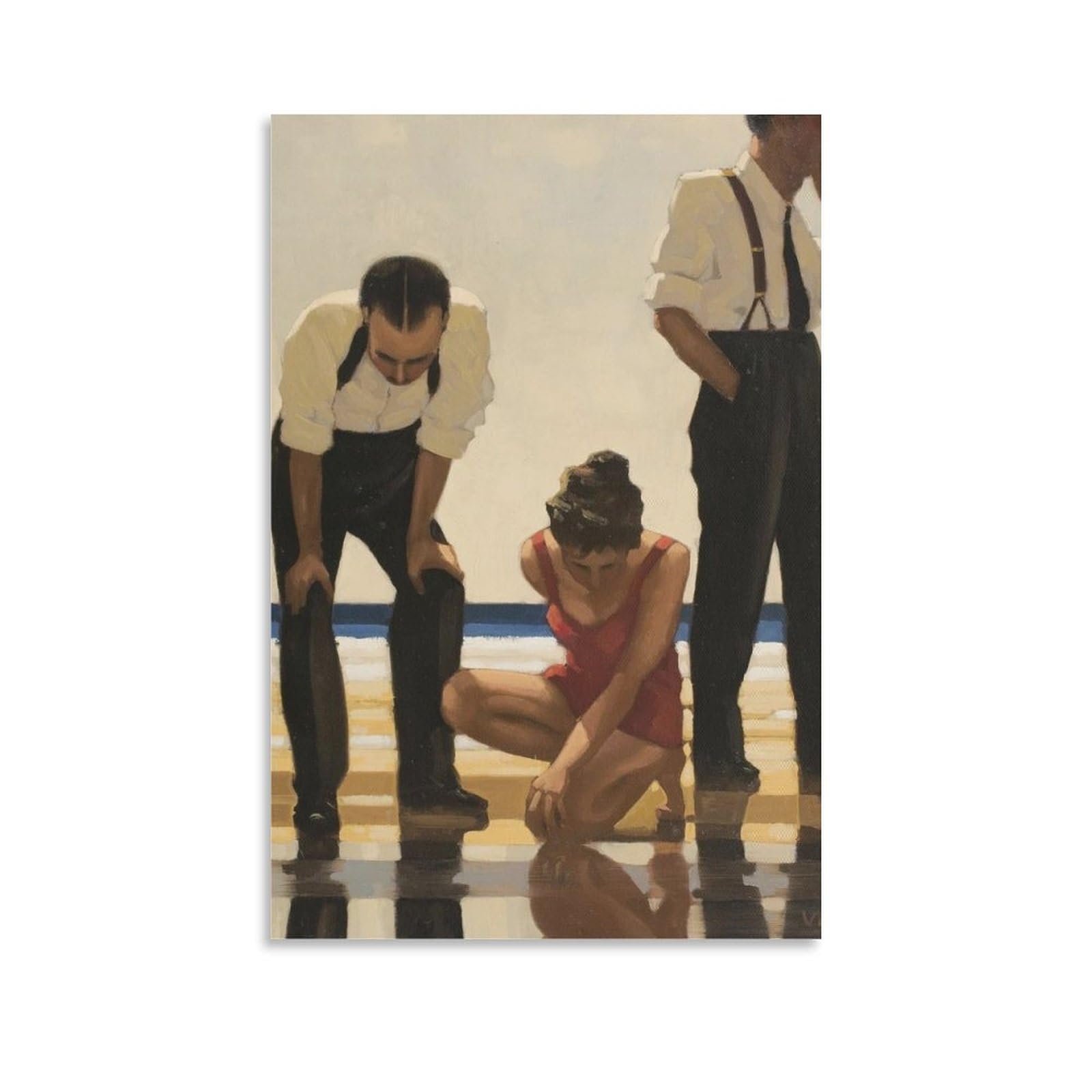 Study for Narcissistic Bathers (1992) by jack_vettriano Wall Art Prints Poster Print Photo Art Painting Canvas Poster Home Modern Decor Posters 16x24inch(40x60cm) — image 1