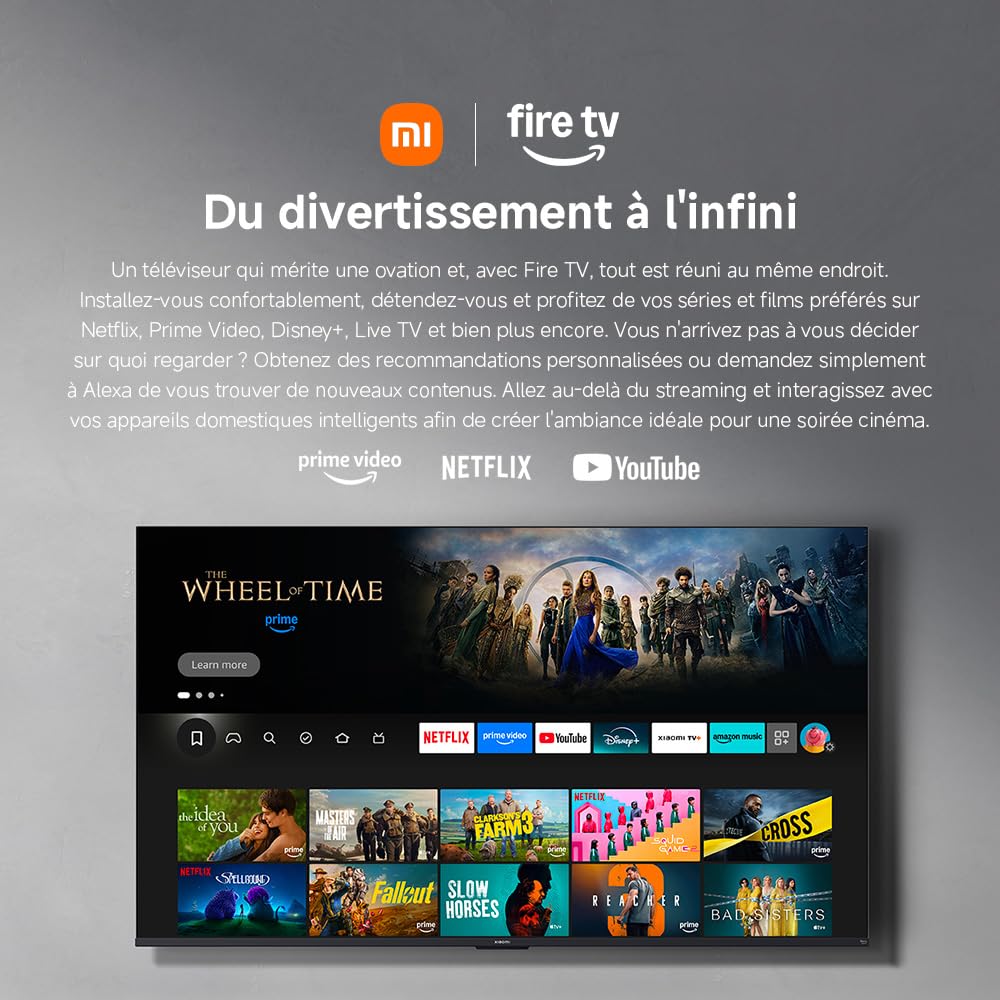 XIAOMI 32 inch F TV, HD, Smart TV, Contrôle Vocal Alexa, Dolby Audio, DTS Virtual:X, DTS-HD, AirPlay Compatible | Dolby Audio, DTS Virtual:X, DTS-HD, commande vocale avec Alexa, compatible avec Apple AirPlay