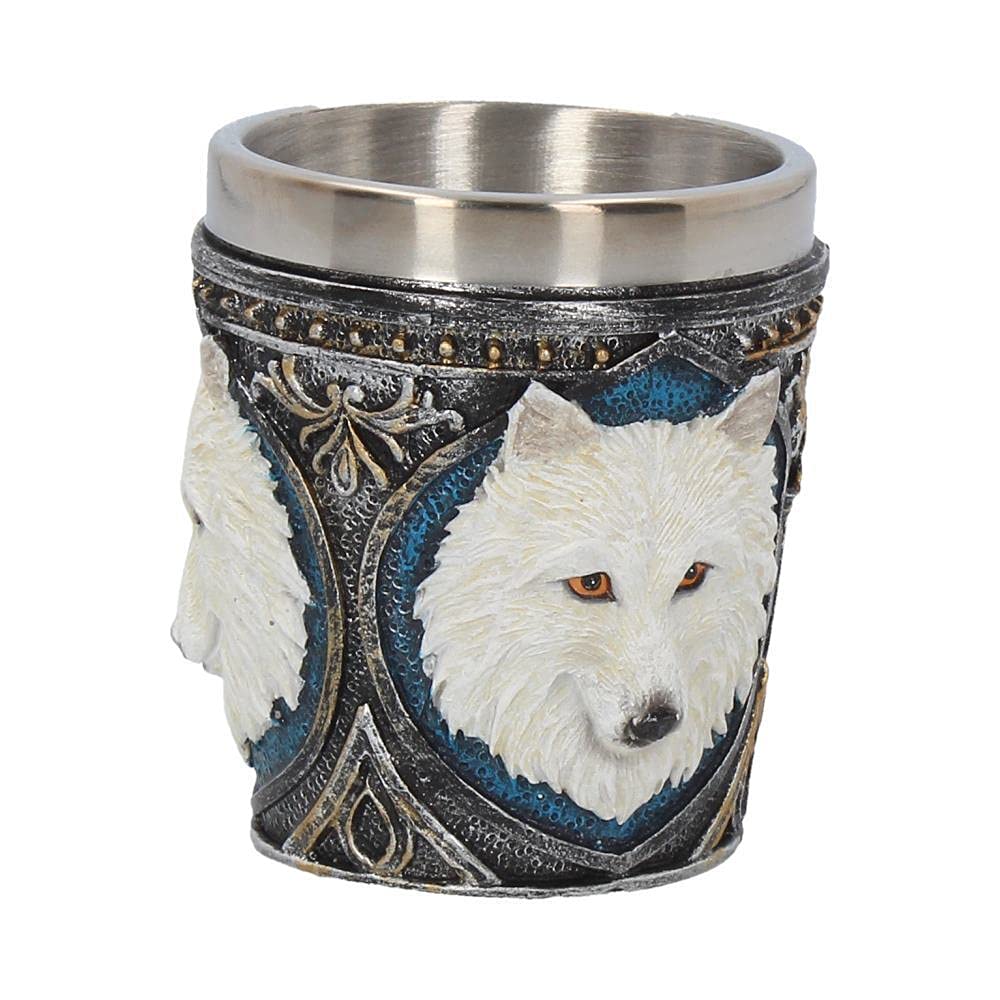 Nemesis Now Ghost Wolf (set di quattro) bicchierini da liquore, 8 cm, bianco