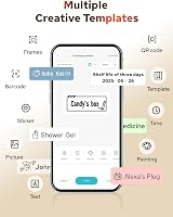 Makeid L1 Bluetooth Címkenyomtató - Hordozható Öntapadós Címkéző Eszköz Okostelefonhoz, 9-16 mm Nyomtatási Méret, 31 mm/s, Bézs 8