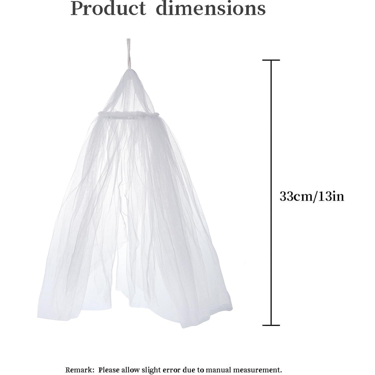 Minamzee Dollhouse Bed Curtain, 1/12 Miniature Bedroom Accessories, Dollhouse Furniture Curtain Decor(White) - Image 2