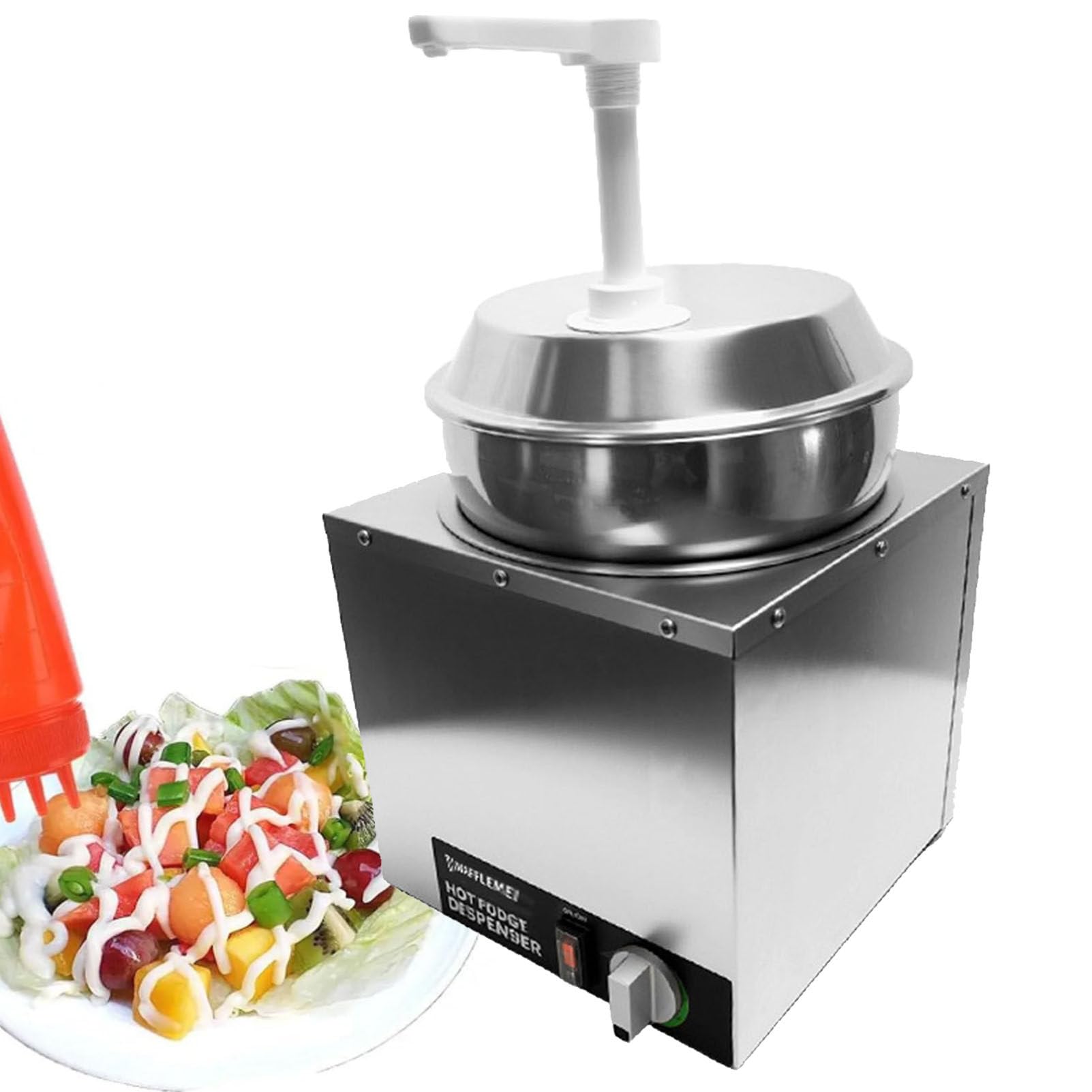 Erogatore elettrico per formaggio Nacho con temperatura regolabile, stazione di pompaggio commerciale per condimenti per salse calde e ketchup