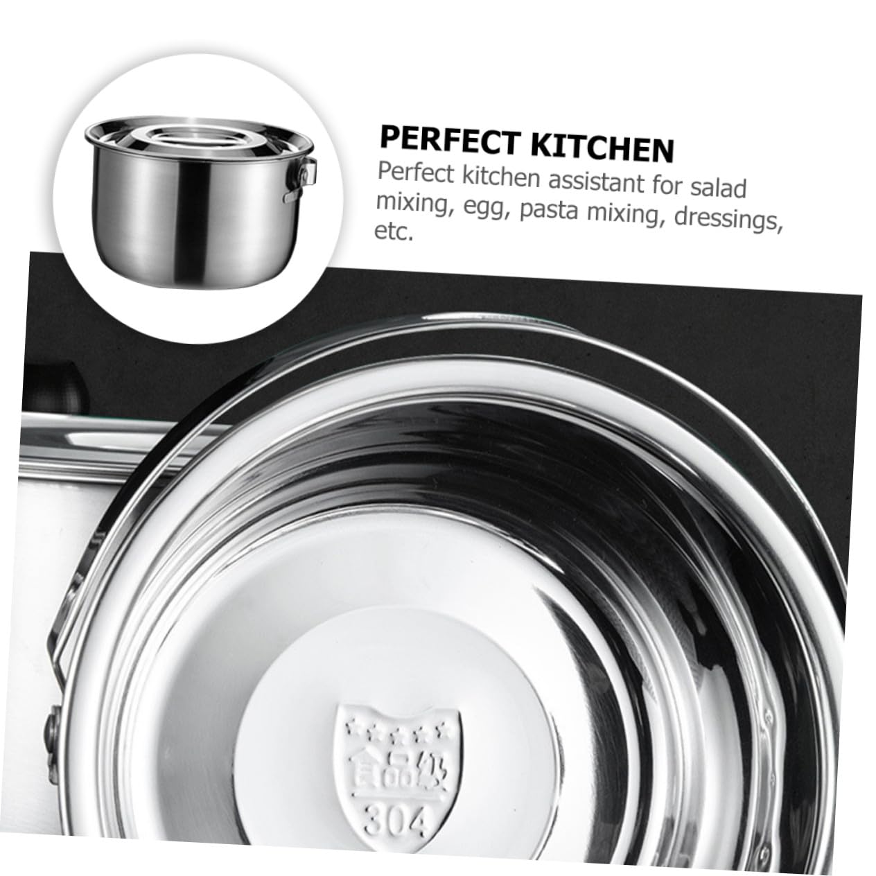 Recipiente para Mezclar de Acero Inoxidable 1, 4 L Plata