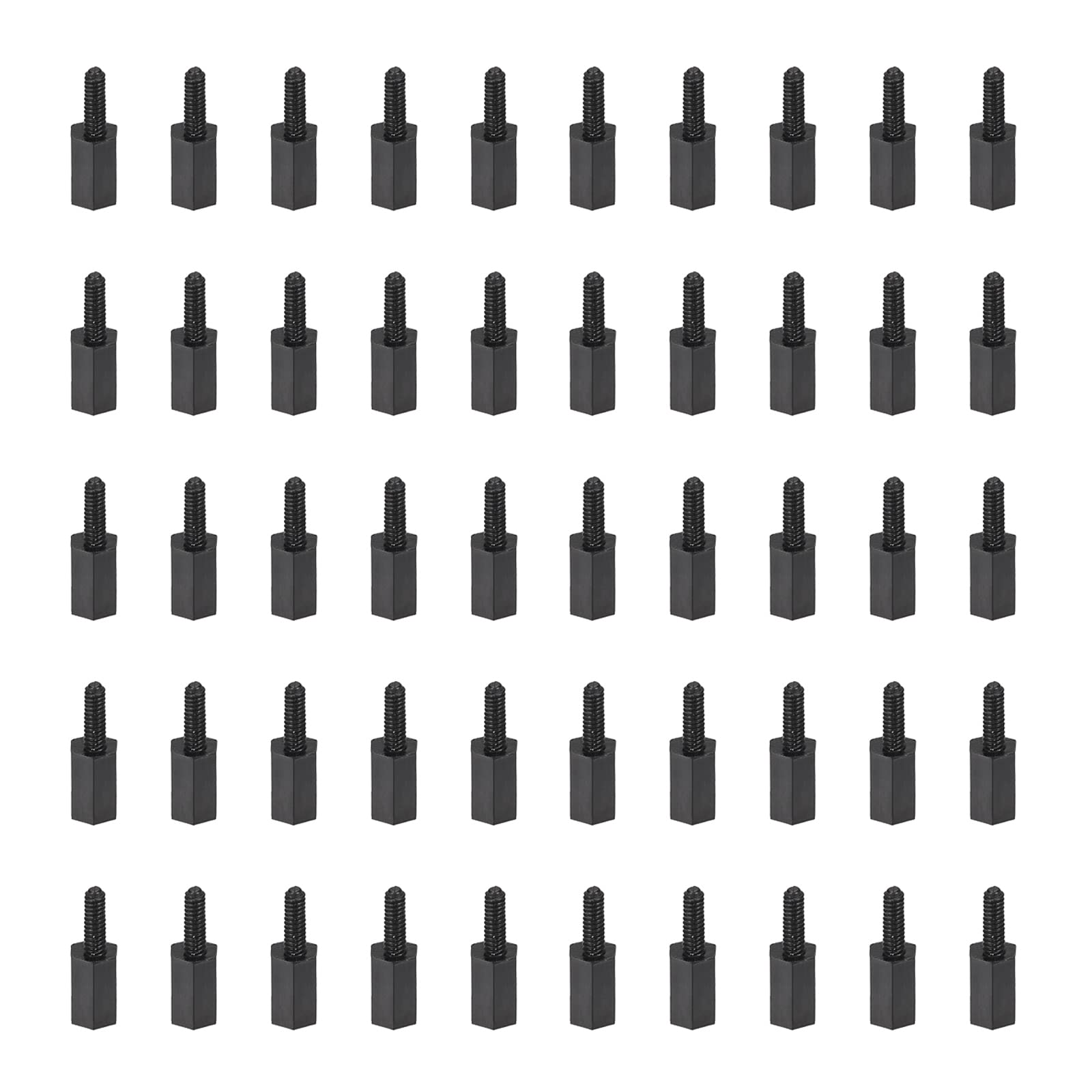YOKIVE 50 Pcs M2 Standoff Screws, Nylon Hex PCB Standoffs with High Insulation Effect, Keep Height Consistent