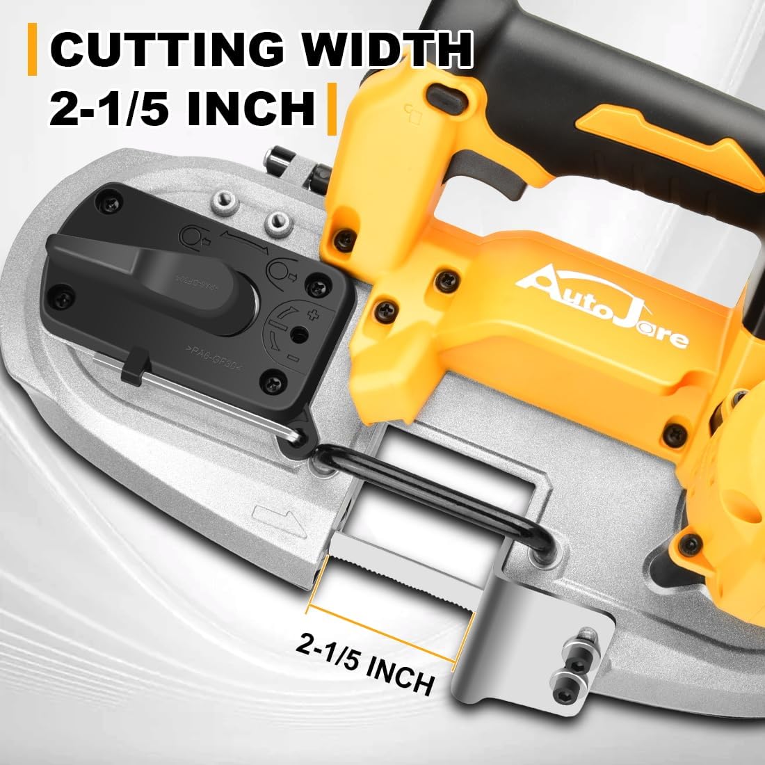 Cordless Bandsaw Compatible with Dewalt 20V Max Battery 2-1/5 Inch Cutting Capacity Brushless Metal Bandsaw 7 Variable Speeds Portable Band Saw for Wood, Plastic, Metal (NO Battery)