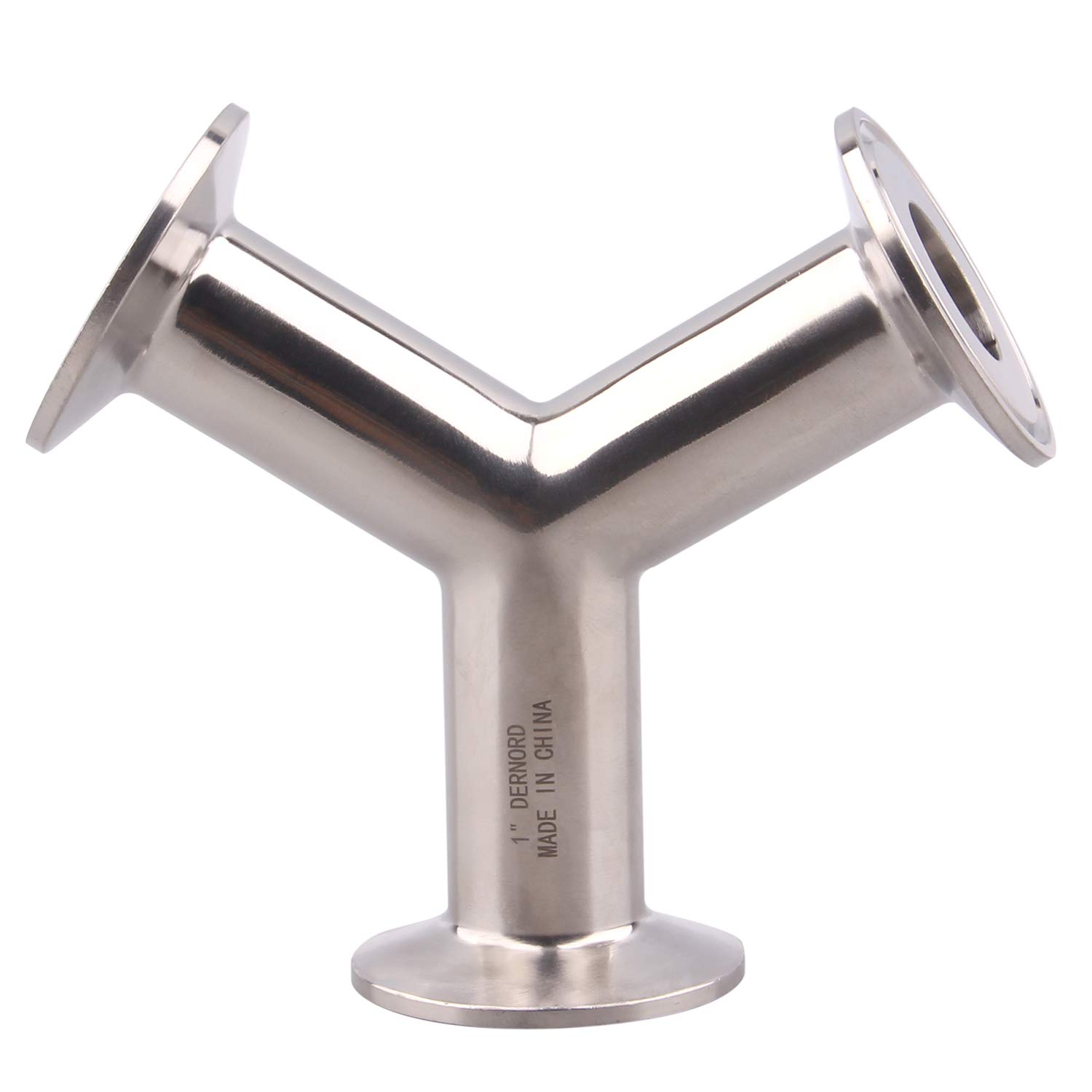 DERNORD Tri Abrazadera Wye Abrazadera Extremo Verdadero Tipo Y Cruz T Tubo Acero Inoxidable 304 Codo de Tres Vías 1 Pulgada Tubo OD