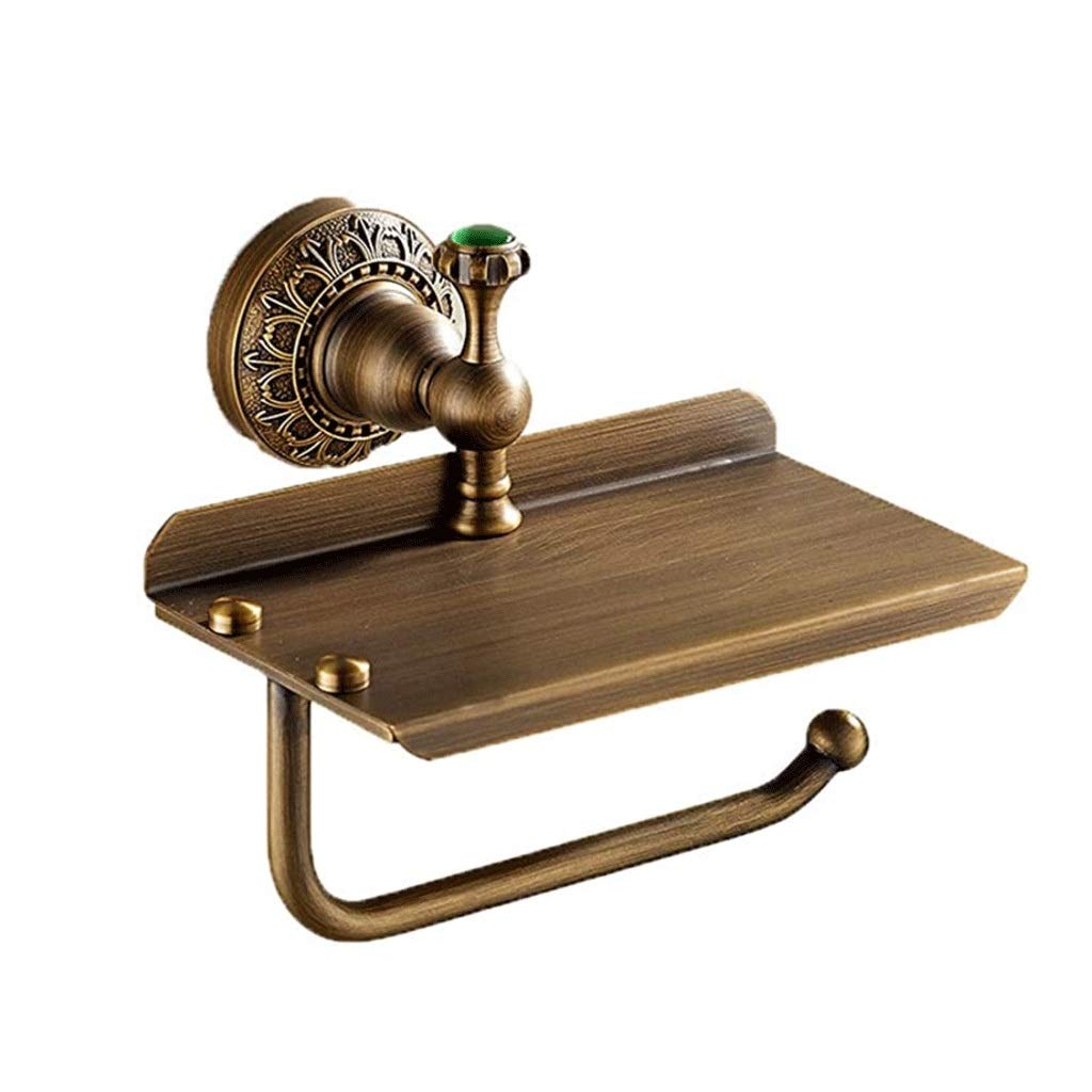 Industrial Toilet Paper Holder with Rustic Cast Iron Pipe Hardware for Bathroom, Washroom