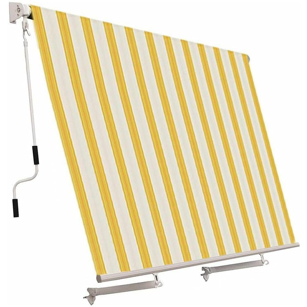 Tenda da sole a caduta 250x250 cm in alluminio con bracci per esterno gialla beige