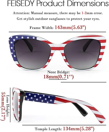 Miniatura 6 de FEISEDY Gafas de sol polarizadas vintage para mujer, estilo Jackie O Cat Eye B2451