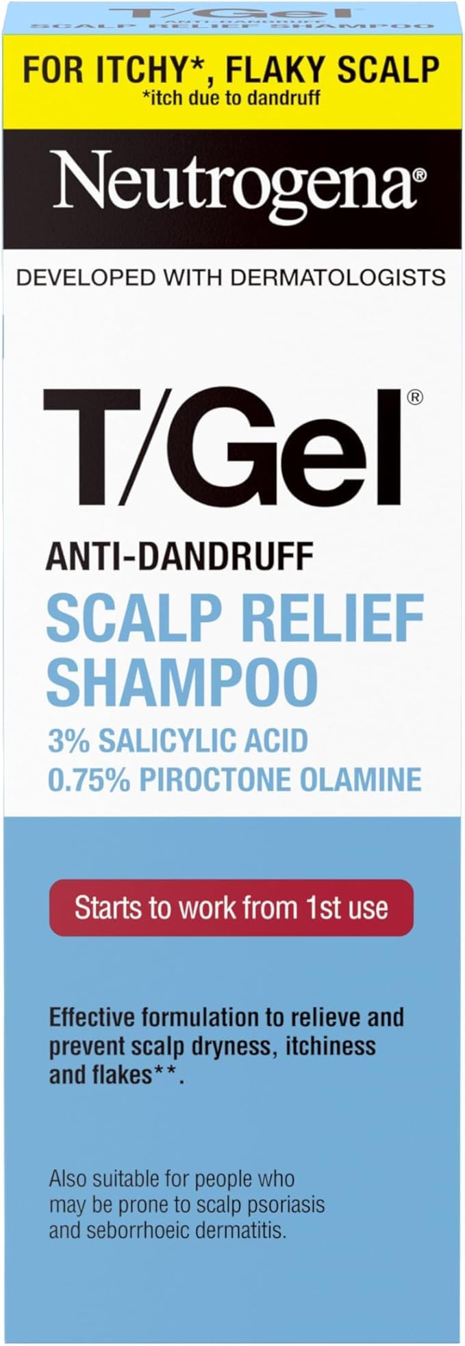 Neutrogena T/Gel Scalp Relief Anti-Dandruff Shampoo (150ml) With 3% Salicylic Acid