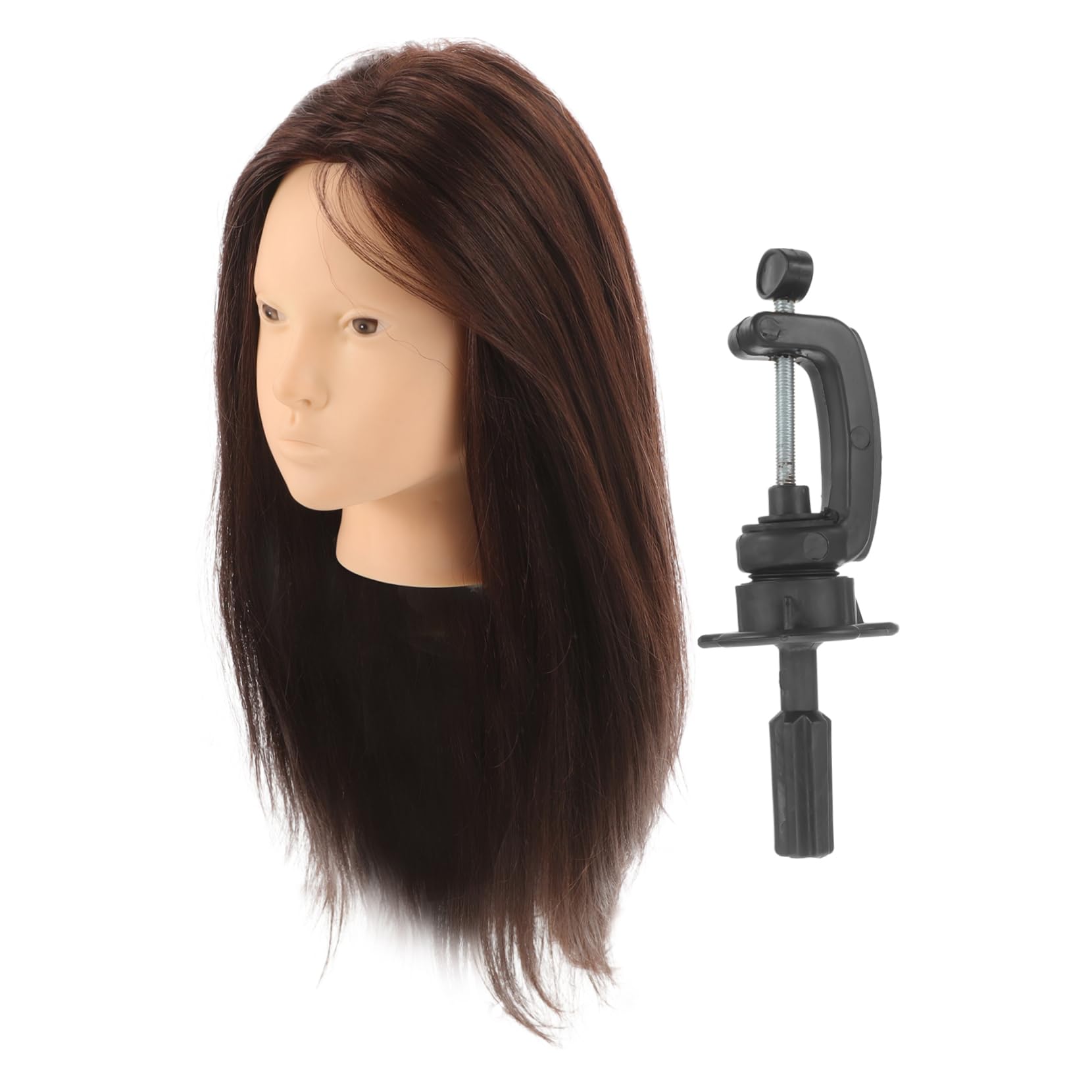 Beavorty 2 Sätze Frisurmodellkopf Perücken Puppenkopf Schaufensterpuppe Haarübungsleiter Haar Mannequin Kopf Kopfpuppe Mit Haaren Köpfe Für Die Kosmetik, Echthaar Gemischte Seide