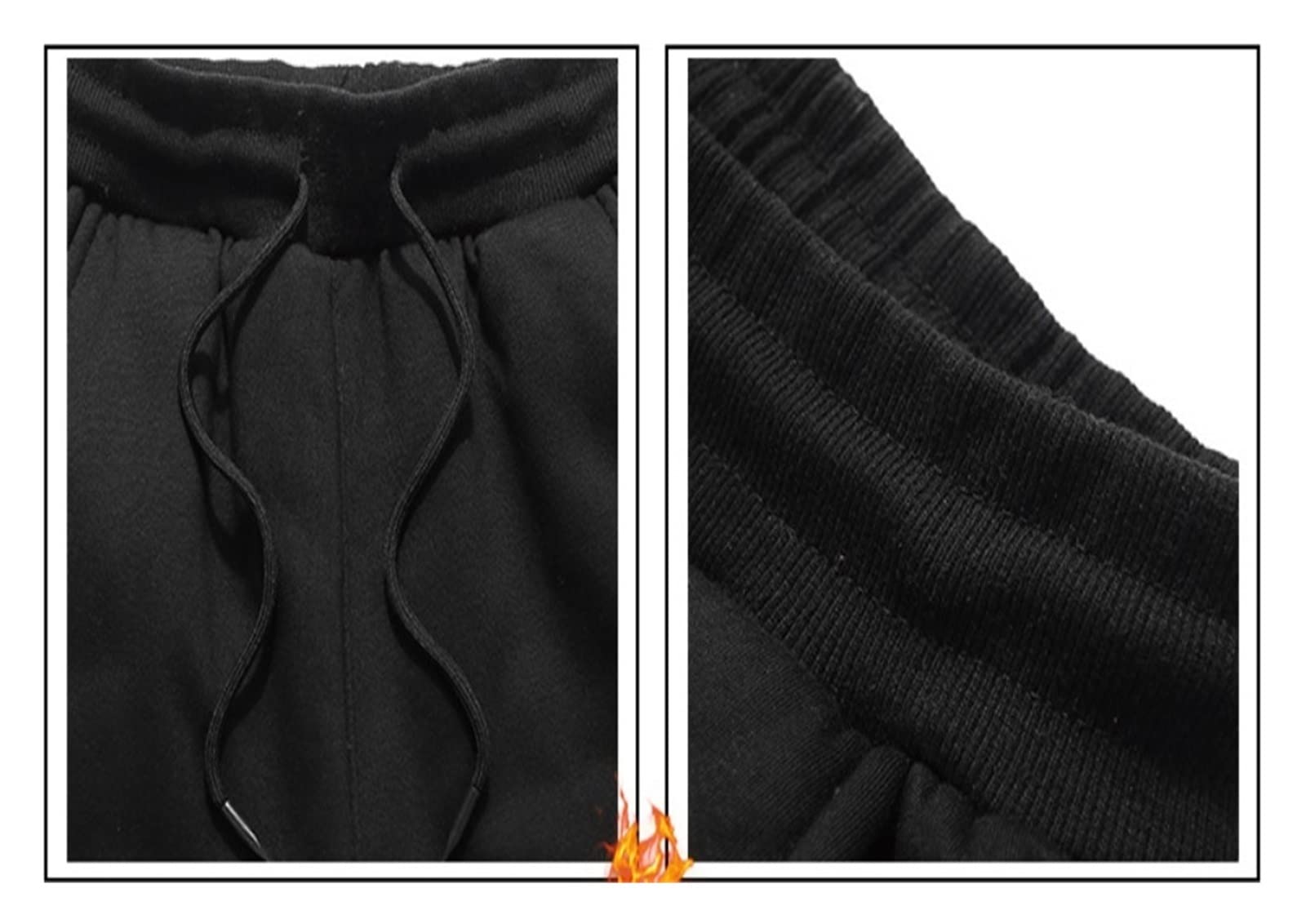 Pantalons De Survêtement for Hommes, Pantalons Thermiques en Polaire Épaisse, Hiver Extérieur, Pantalons De Loisirs Chauds, Pantalons De Sports De Loisirs Doublés en Polaire Homme Pantalon